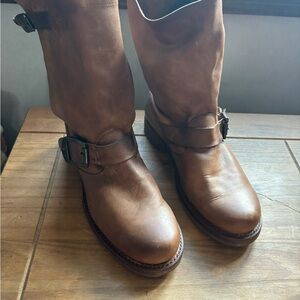 Frye Brown Combat & Moto Boots